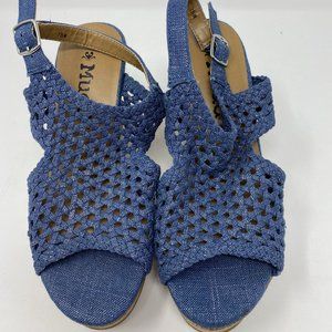 mudd crochet wedge sandals